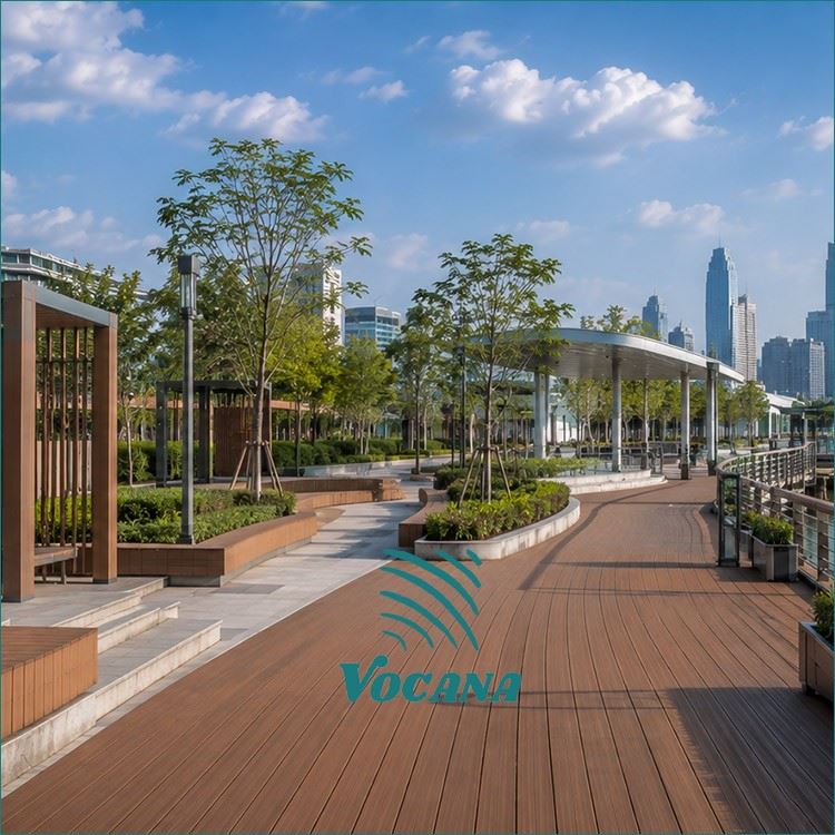 WPC Decking For Botanical Garden Walkways | Vocana factory